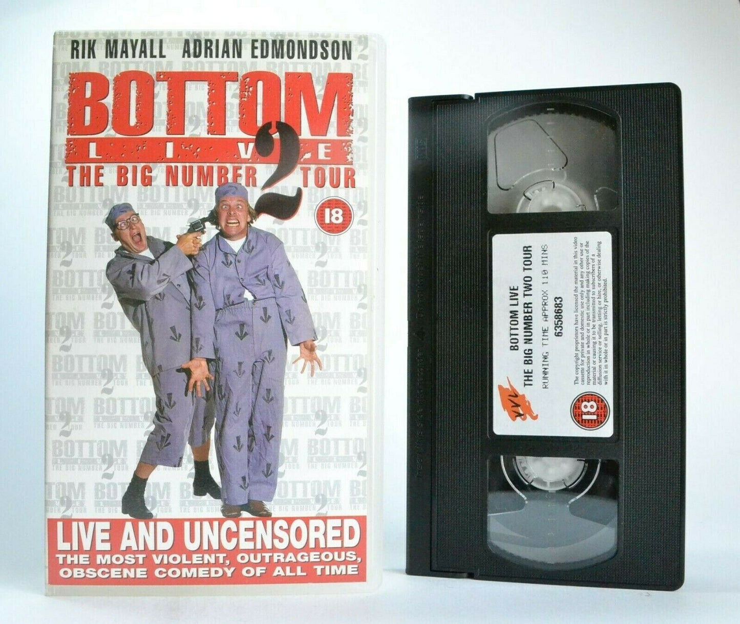 Bottom Live: The Big Number 2 Tour - Comedy - Rik Mayall/Adrian Edmondson - VHS-