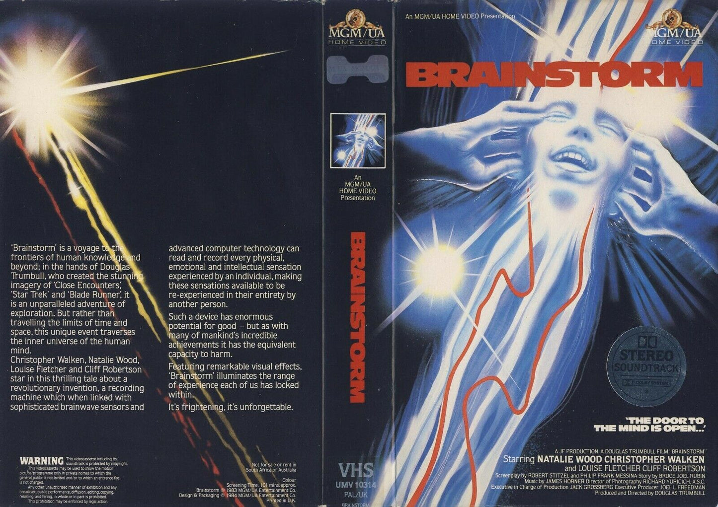 Brainstorm: (1983) MGM/UA Pre-Cert - Sci-Fi - Christopher Walken - Pal VHS-