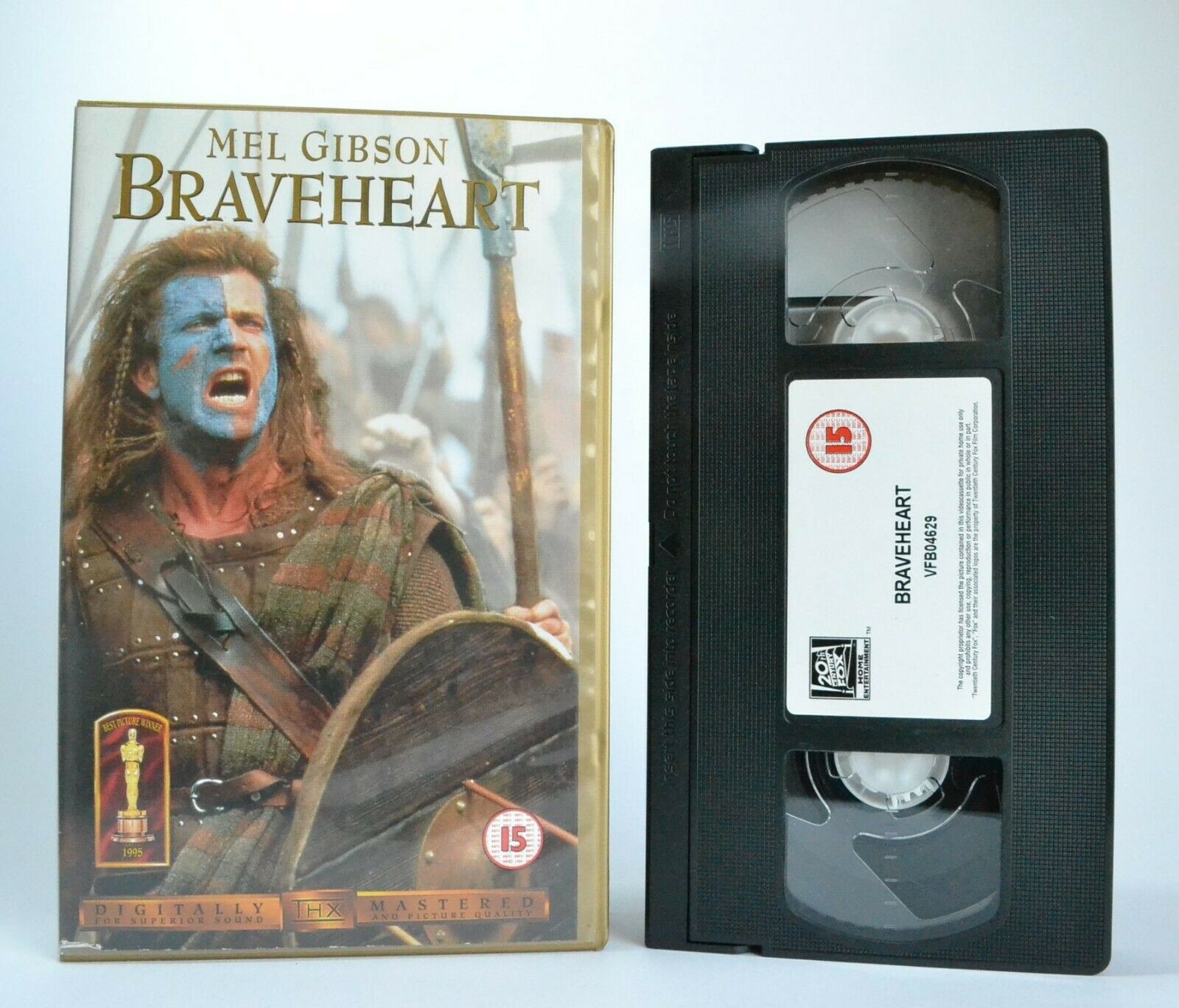 Braveheart (1995): Digitally Mastered - Epic War Drama - Mel Gibson - Pal VHS-