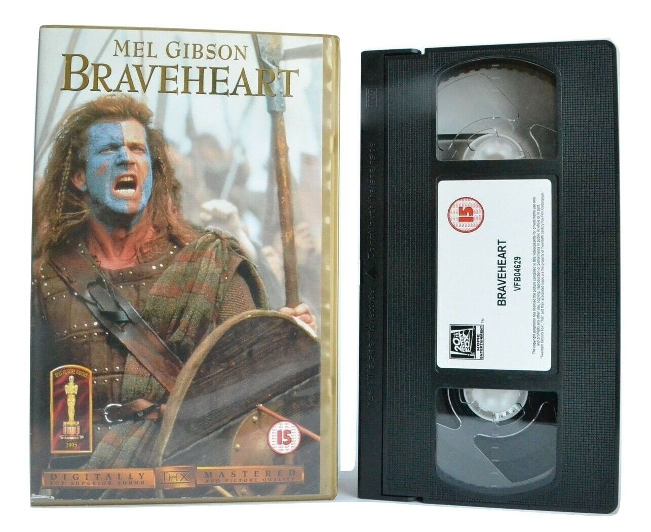 Braveheart (1995): Digitally Mastered - Epic War Drama - Mel Gibson - Pal VHS-