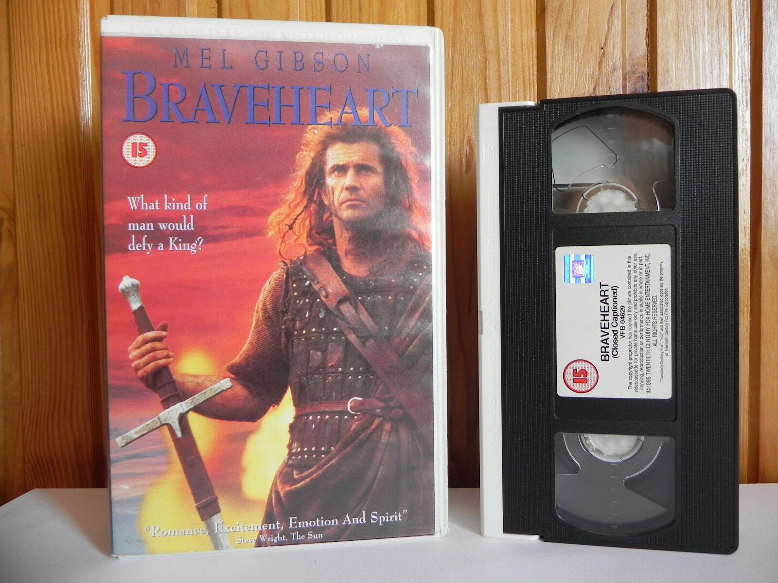 Braverheart - 20th Century - Drama - Mel Gibson - Large Box - Pal VHS-