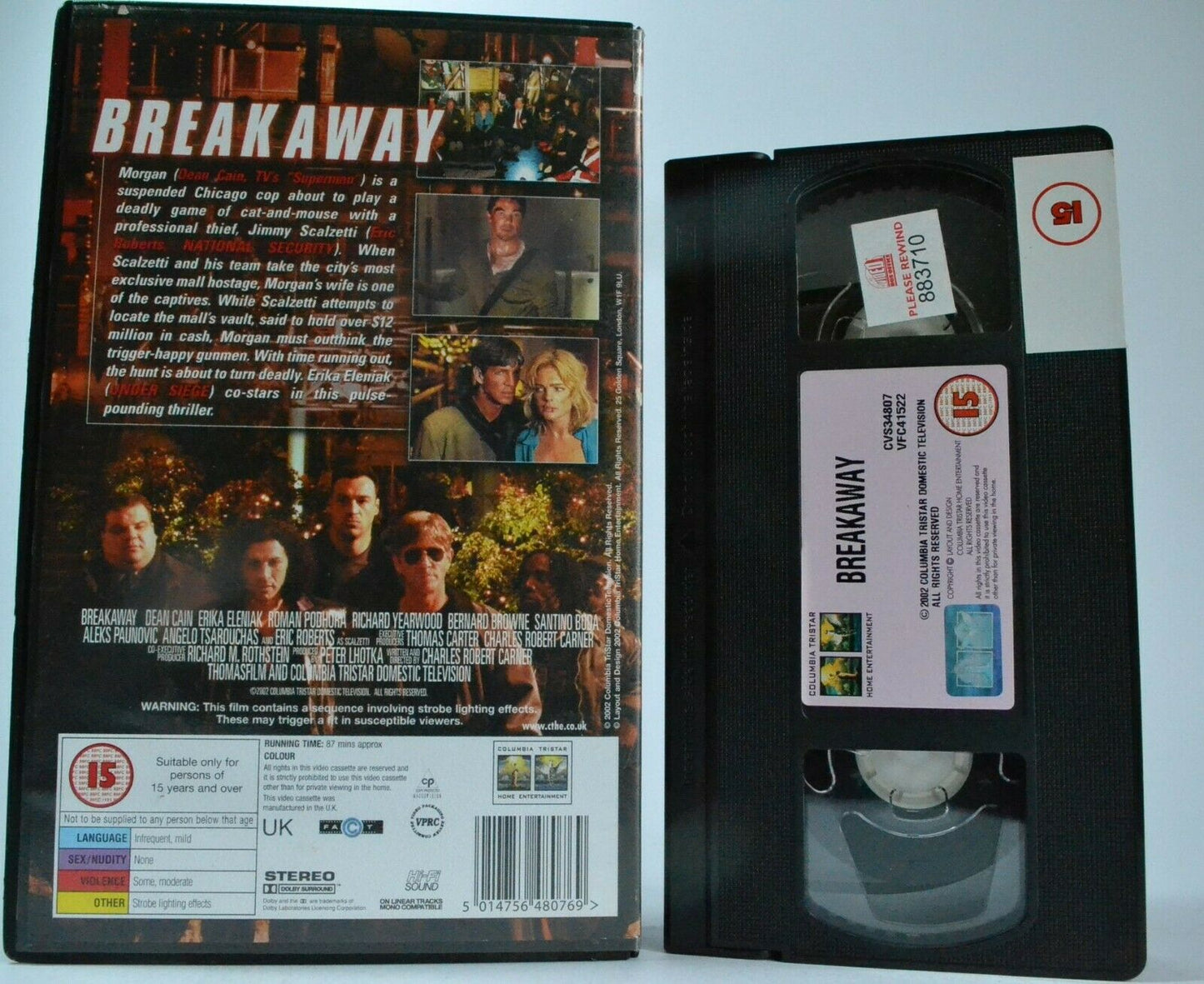 Breakaway [aka Christmas Rush]: (2002) Made For T.V. - Action - Dean Cain - VHS-