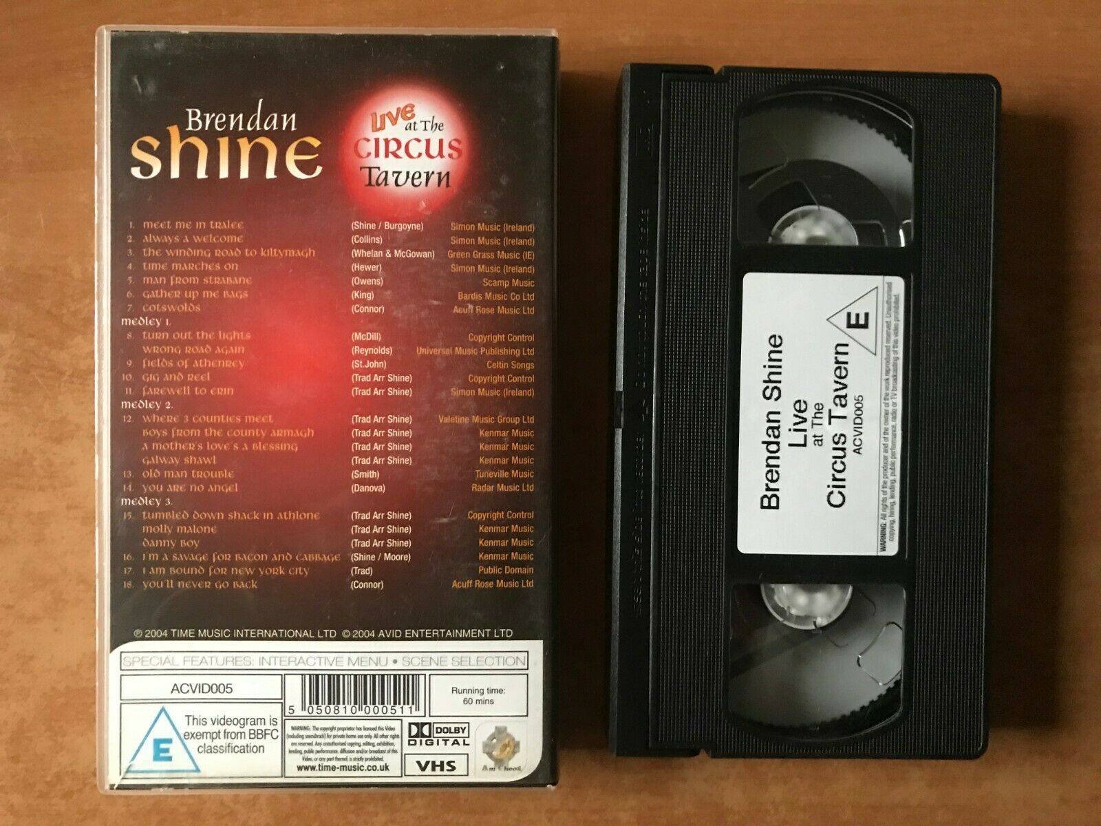 Brendan Shine: Live At The Circus Tavern - Concert - 'Cotswolds' - Music - VHS-