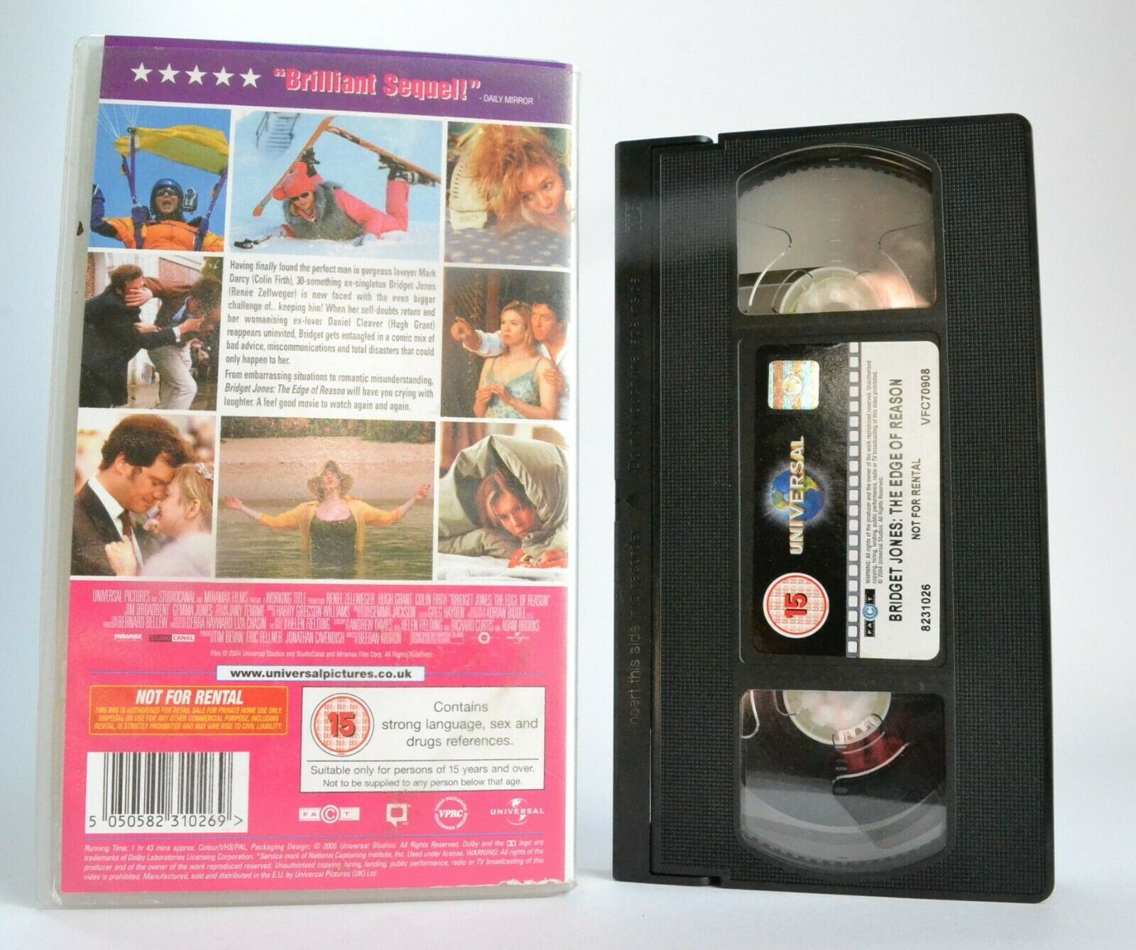 Bridget Jones: The Edge Of Reason - New Diary Romance - Renee Zellweger - VHS-