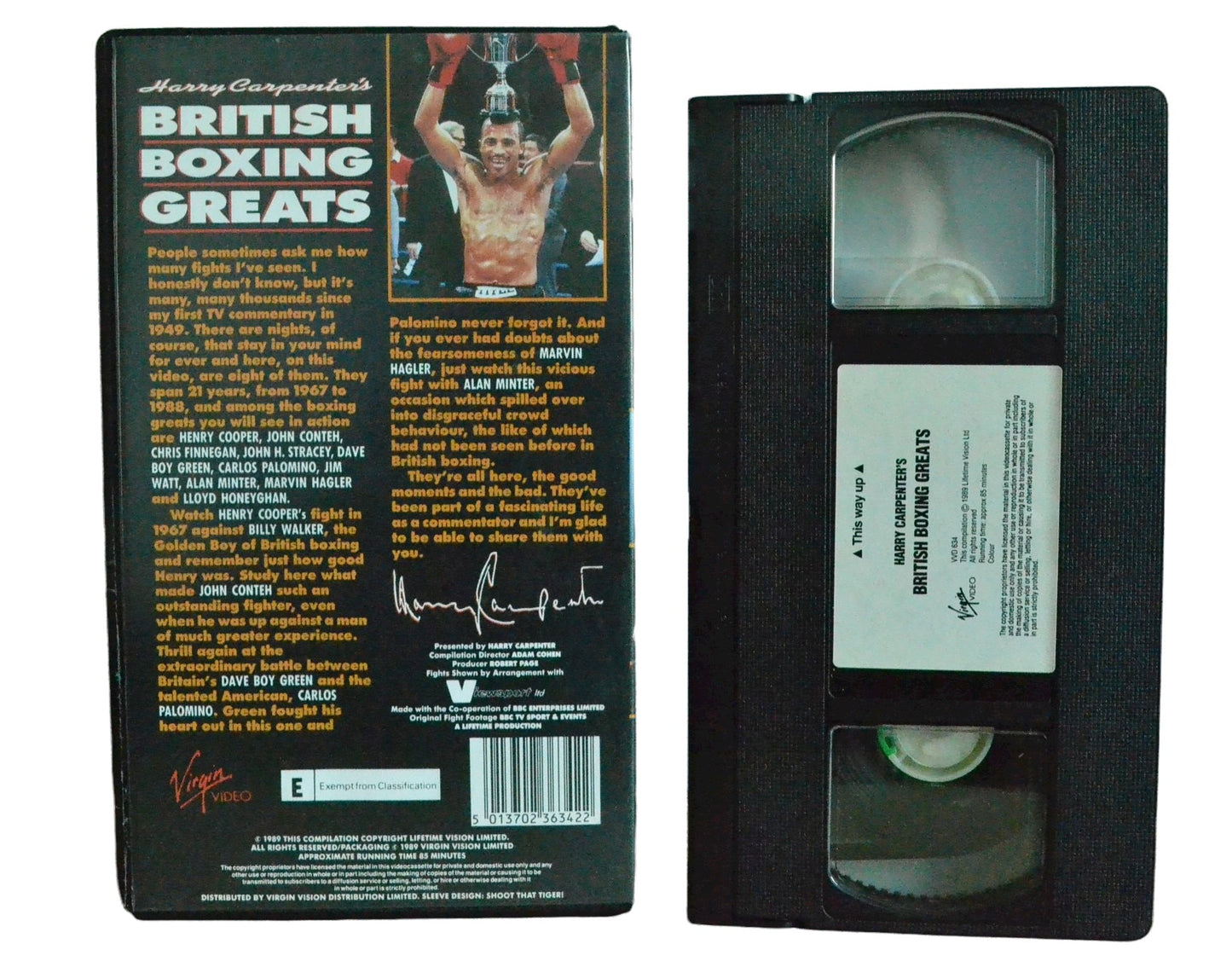 British Boxing Greats - Henry Cooper - Virgin Video - Boxing - Pal VHS-