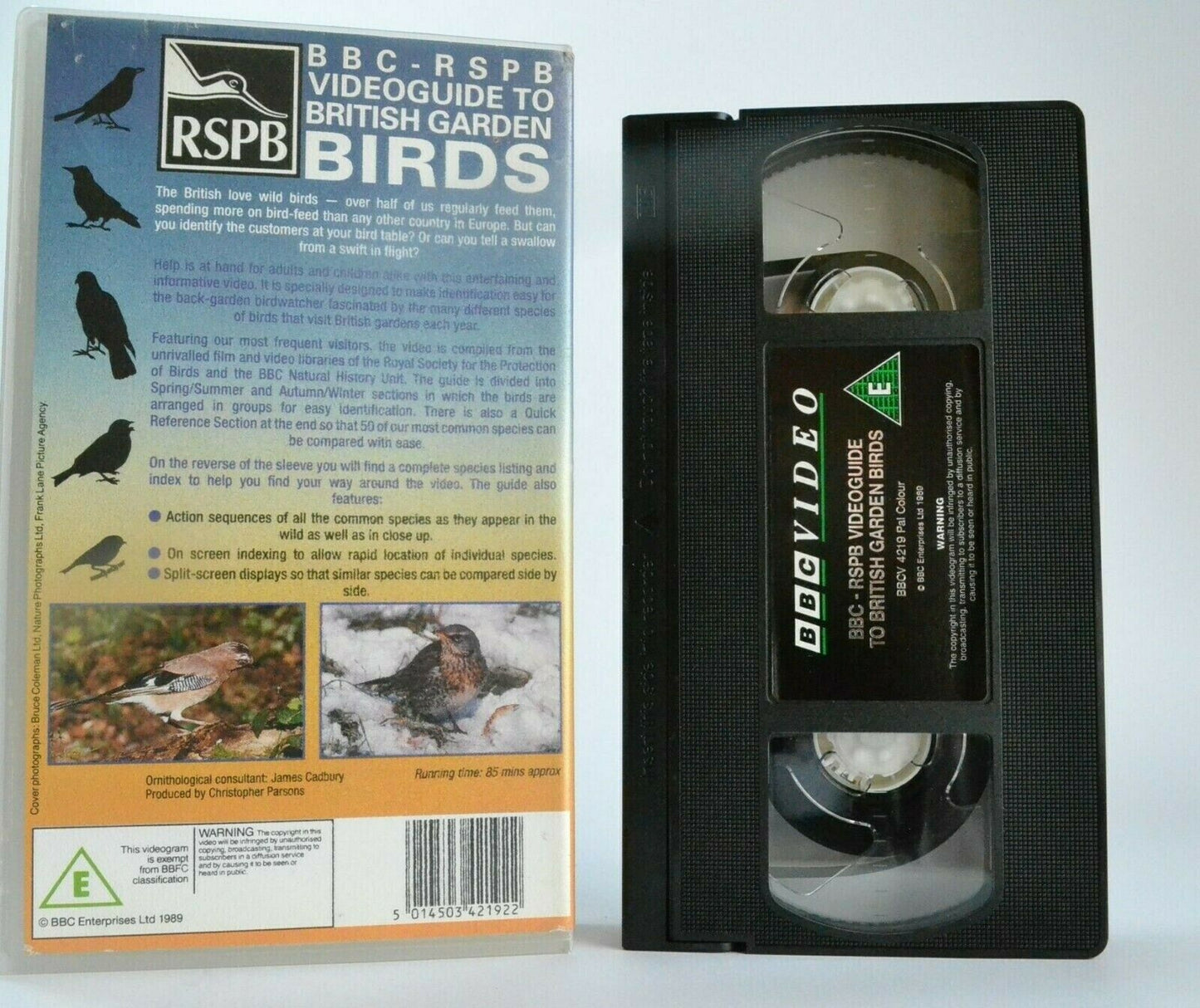 British Garden Birds: By David Attenborough - BBC-RSPB Videoguide - Pal VHS-