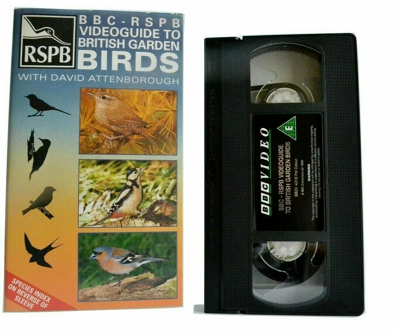 British Garden Birds: By David Attenborough - BBC-RSPB Videoguide - Pal VHS-