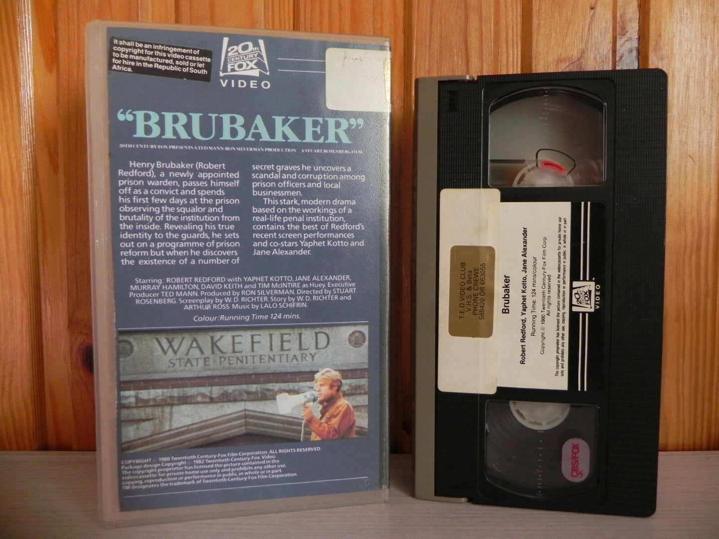 Brubaker (1980): Prison Drama - Robert Redford - 124 Mins - Pre-Cert - Pal VHS-