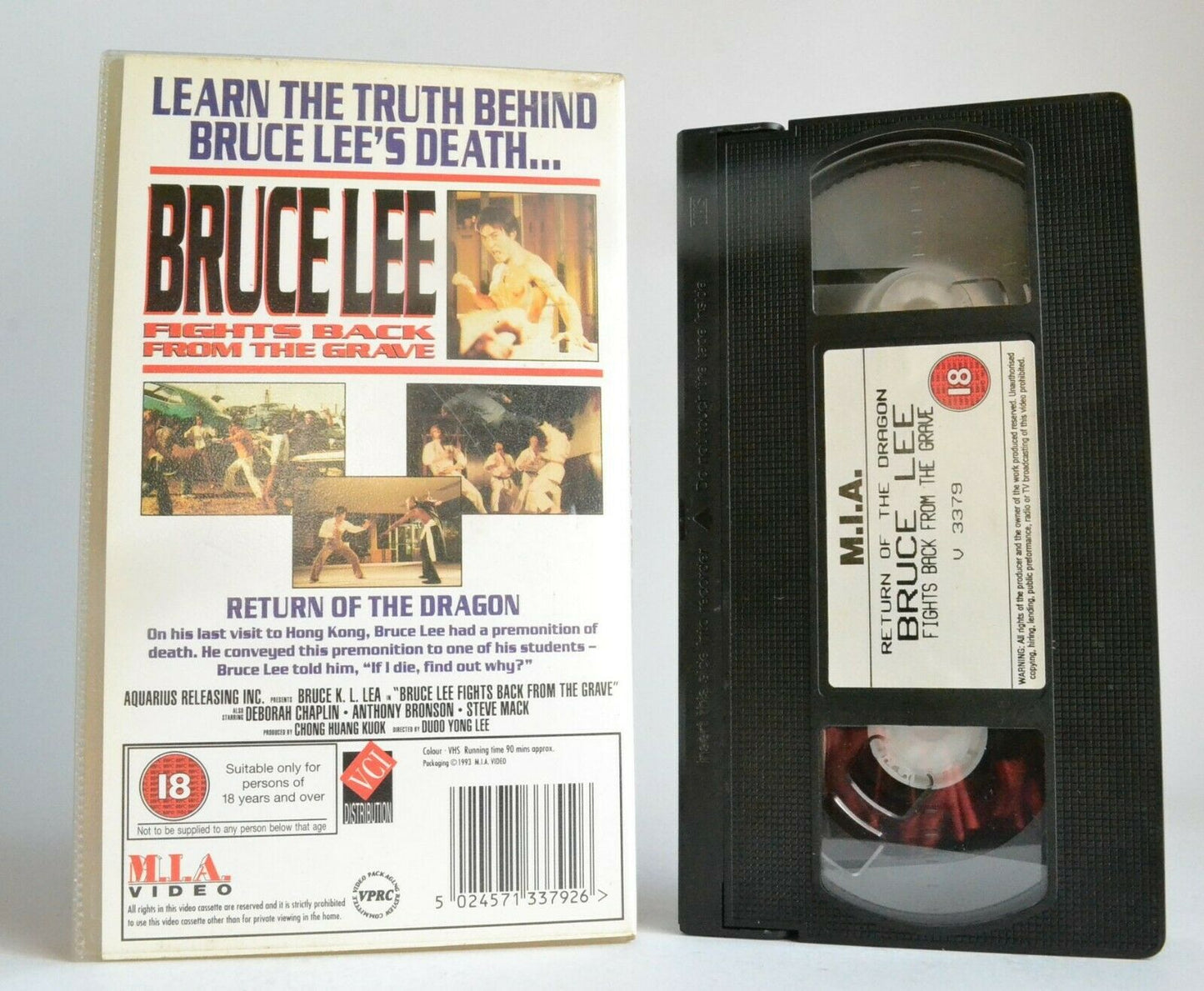 Bruce Lee Fights Back From The Grave (1976) - Martial Arts Action - Jun Chong - Pal VHS-