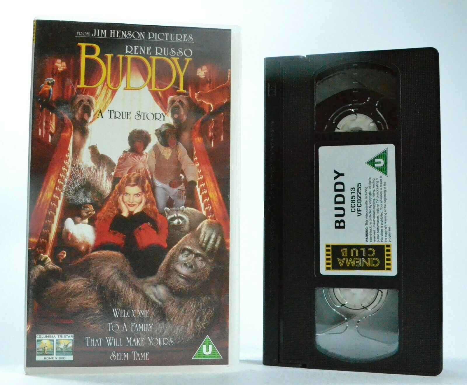 Buddy (1997): Based On True Story - Adventure Drama Comedy - Rene Russo - VHS-