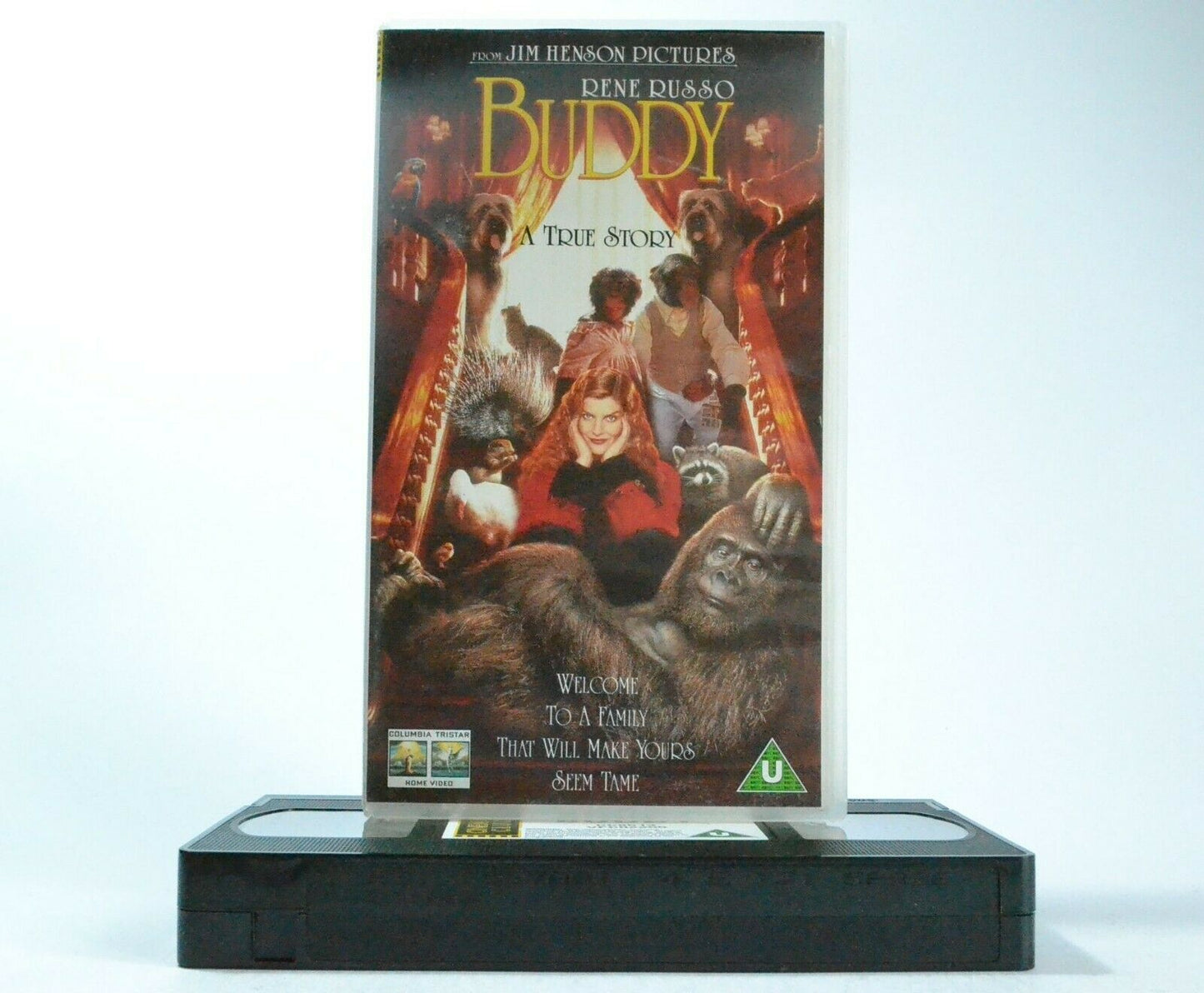 Buddy (1997): Based On True Story - Adventure Drama Comedy - Rene Russo - VHS-