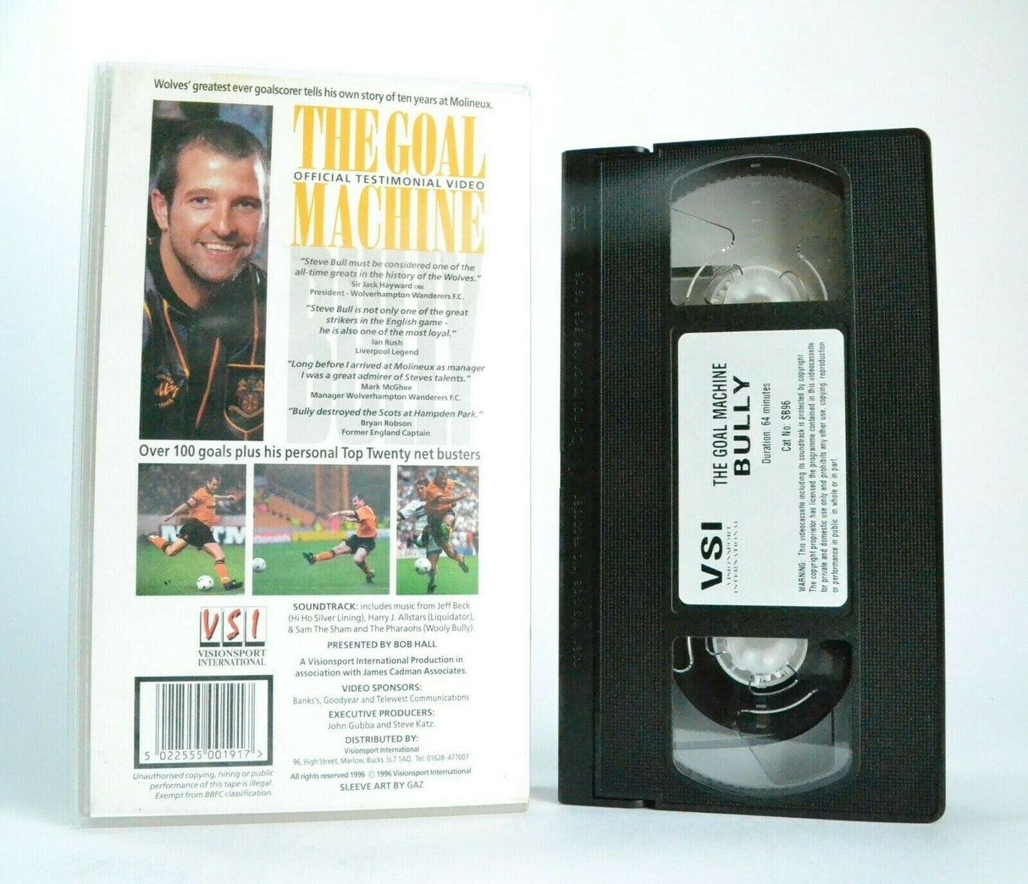 Bully: The Goal Machine - Steve Bull - (1996) Documentary - Football - Pal VHS-