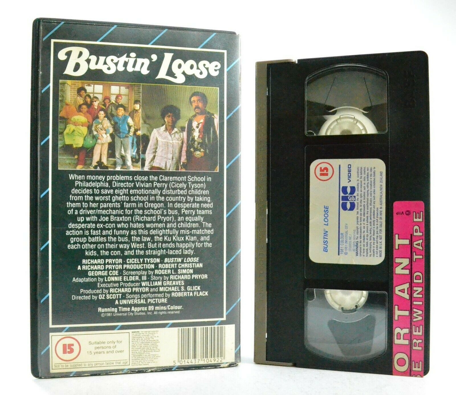 Bustin' Loose: CIC Video (1991) - Comedy/Drama - Ex-Rental - Richard Pryor - VHS-