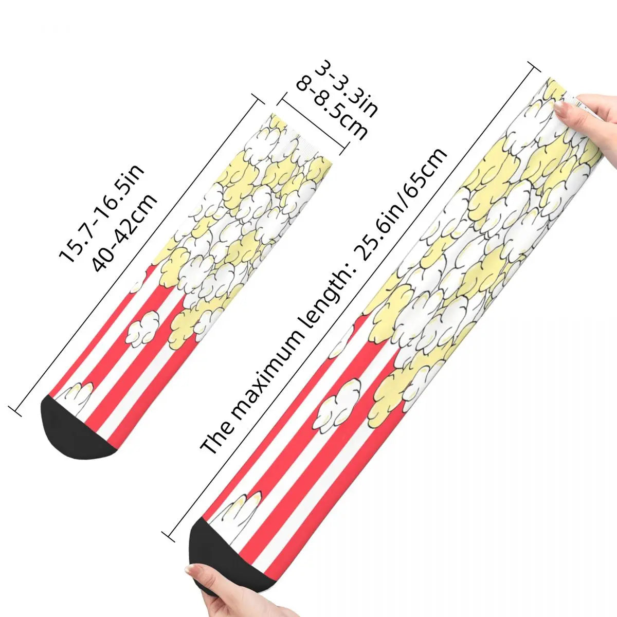 Buttered Popcorn Stripe Socks - Summer Stockings for Male Mens & Women - Harajuku Style-