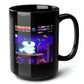 Chonker Fat Cat Black Mug (15oz) - gamer gift ideas-15oz-