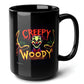 Creepy Woody Black Mug (15oz) - gifts for guys who like gaming-15oz-