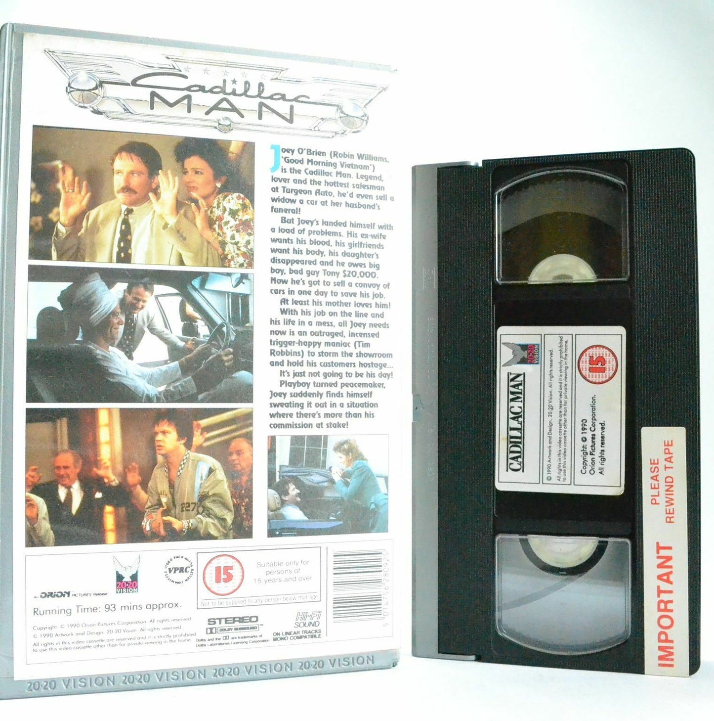 Cadillac Man: 20/20 Vision (1990) - Black Comedy - Large Box - R.Williams - VHS-