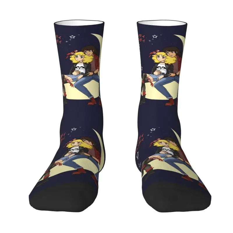 Candy Candy Anime Dress Socks - Funny Mens & Unisex - Warm 3D Printing - Manga TV Crew Socks-17-Fashion Socks-