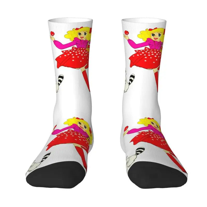 Candy Candy Anime Dress Socks - Funny Mens & Unisex - Warm 3D Printing - Manga TV Crew Socks-5-Fashion Socks-