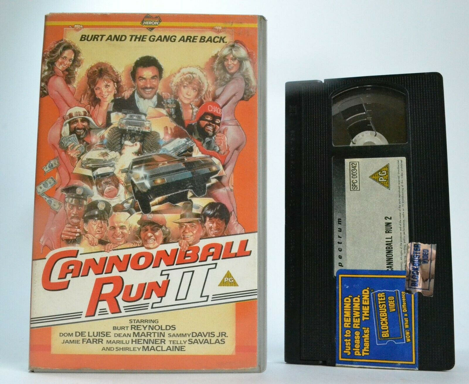 Cannonball Run 2: Automobile Racing Action <Rental> - Burt Reynolds - Pal VHS-