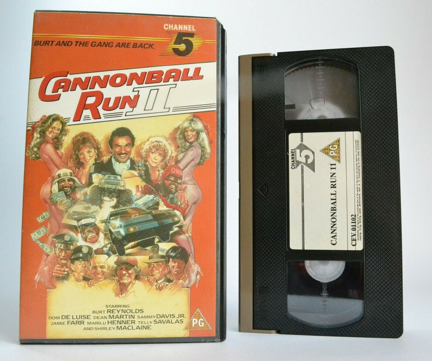 Cannonball Run 2 -<Channel 5>- Automobile Racing Action - Burt Reynolds - VHS-