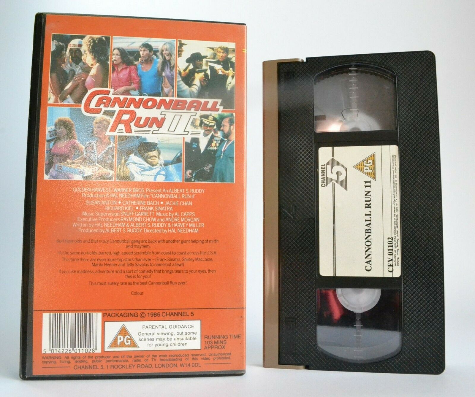 Cannonball Run 2 -<Channel 5>- Automobile Racing Action - Burt Reynolds - VHS-