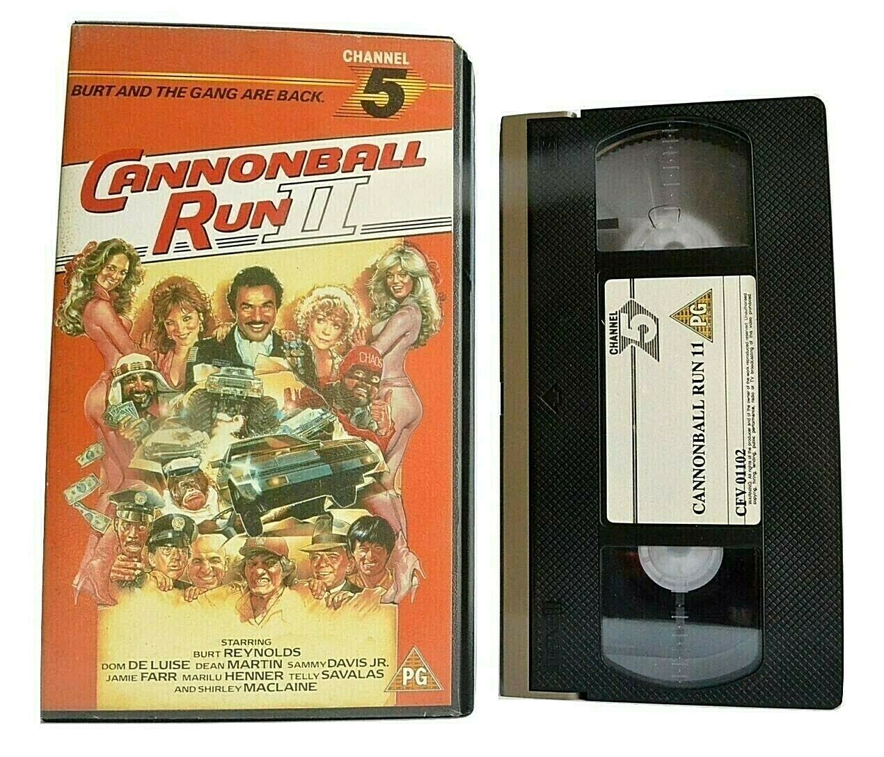 Cannonball Run 2 -<Channel 5>- Automobile Racing Action - Burt Reynolds - VHS-