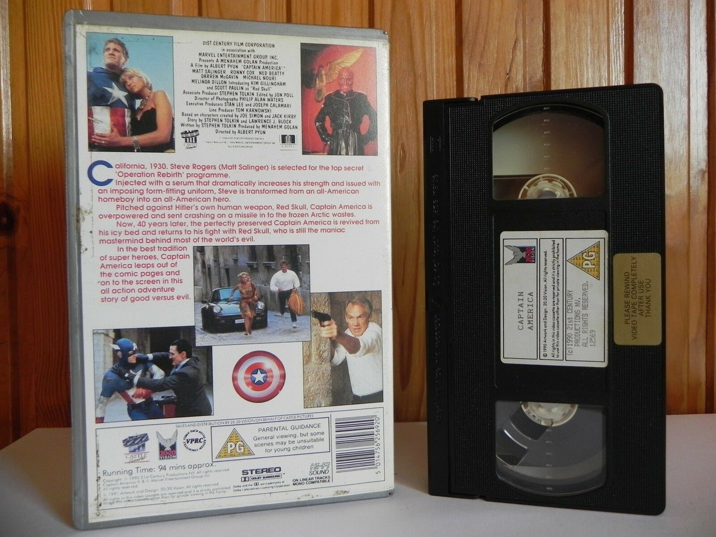 Captain America - 20 20 Vision - Action - Ex-Rental - Matt Salinger - Pal VHS-