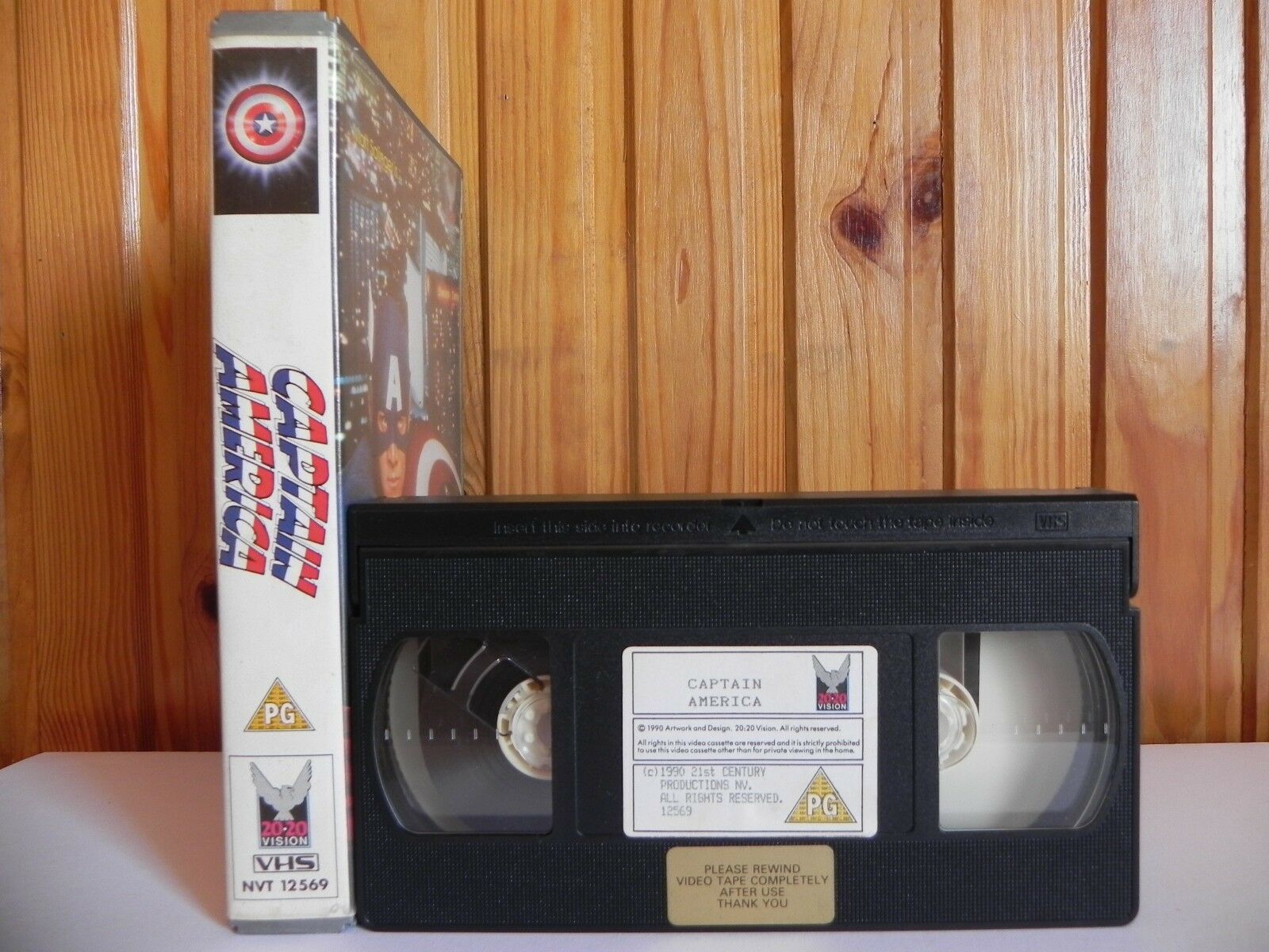 Captain America - 20 20 Vision - Action - Ex-Rental - Matt Salinger - Pal VHS-