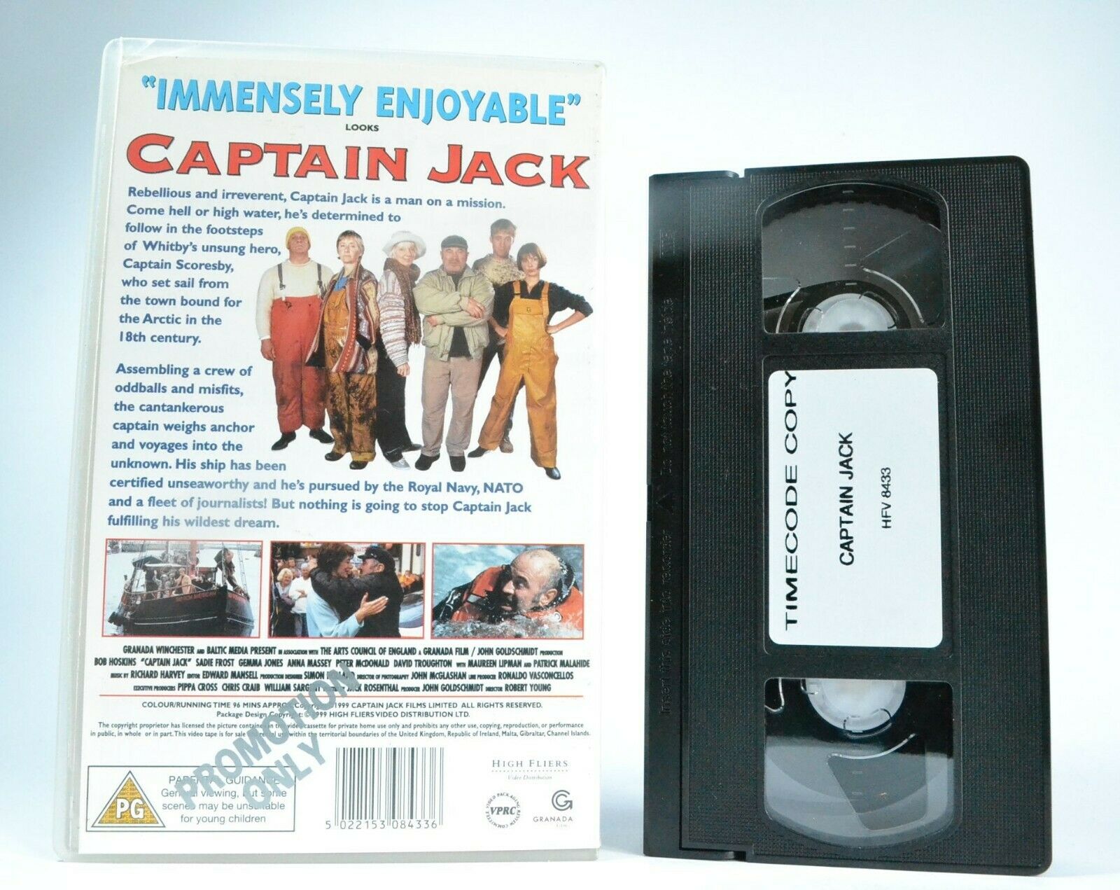 Captain Jack (1999) - Sea Drama - Large Box - Bob Hoskins / Sadie Frost - VHS-