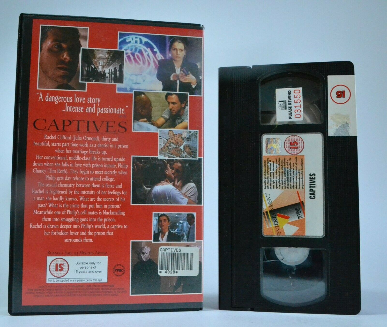 Captives: Erotic Thriller (1994) - Large Box - Tim Roth/Julia Ormond - Pal VHS-