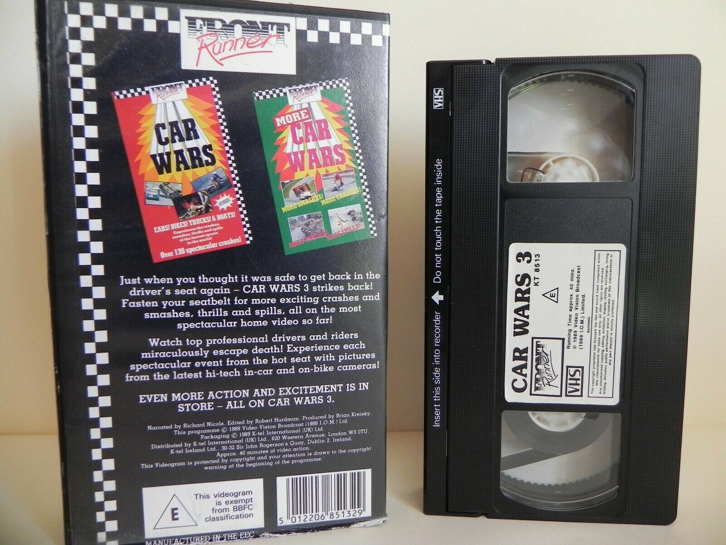 Car Wars 3 - Front Runner - More Action - Excitement - Drivers - Thrills - VHS-