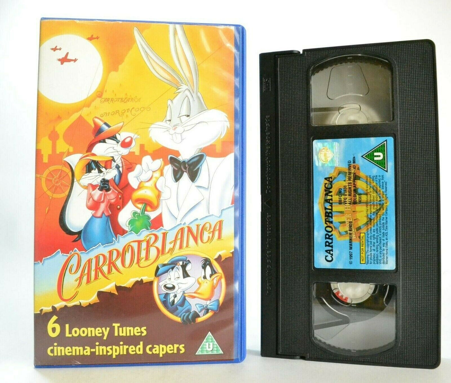 Carrotblanca: 6 Looney Tunes Capers - Animated Adventures - Children's - Pal VHS-