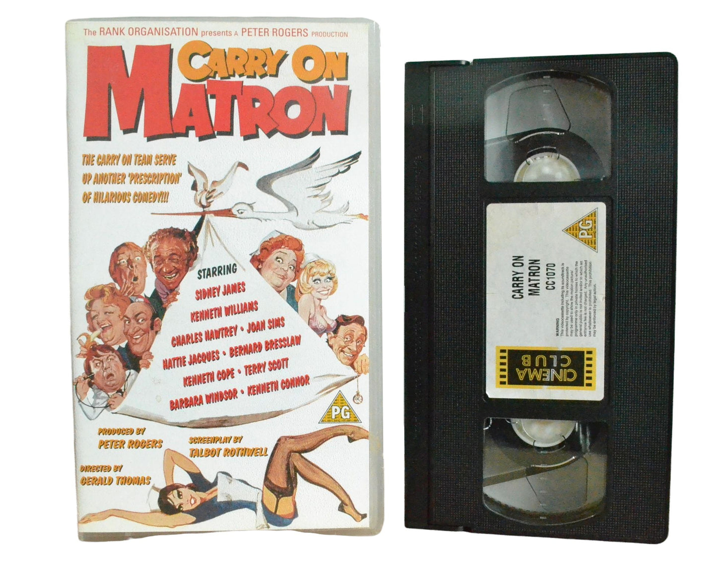 Carry On Matron - Sidney James - Cineme Club - Comedy - Pal VHS-