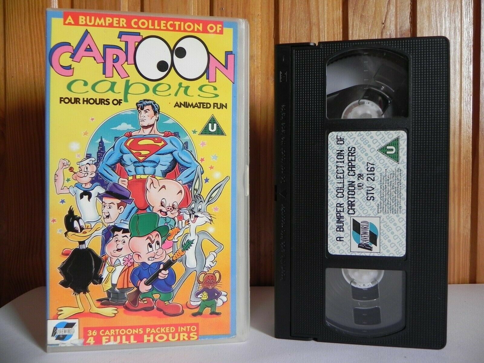 Cartoon Capers - A Bumper Collection - Four Hours Of Animated Fun - Kids - VHS-