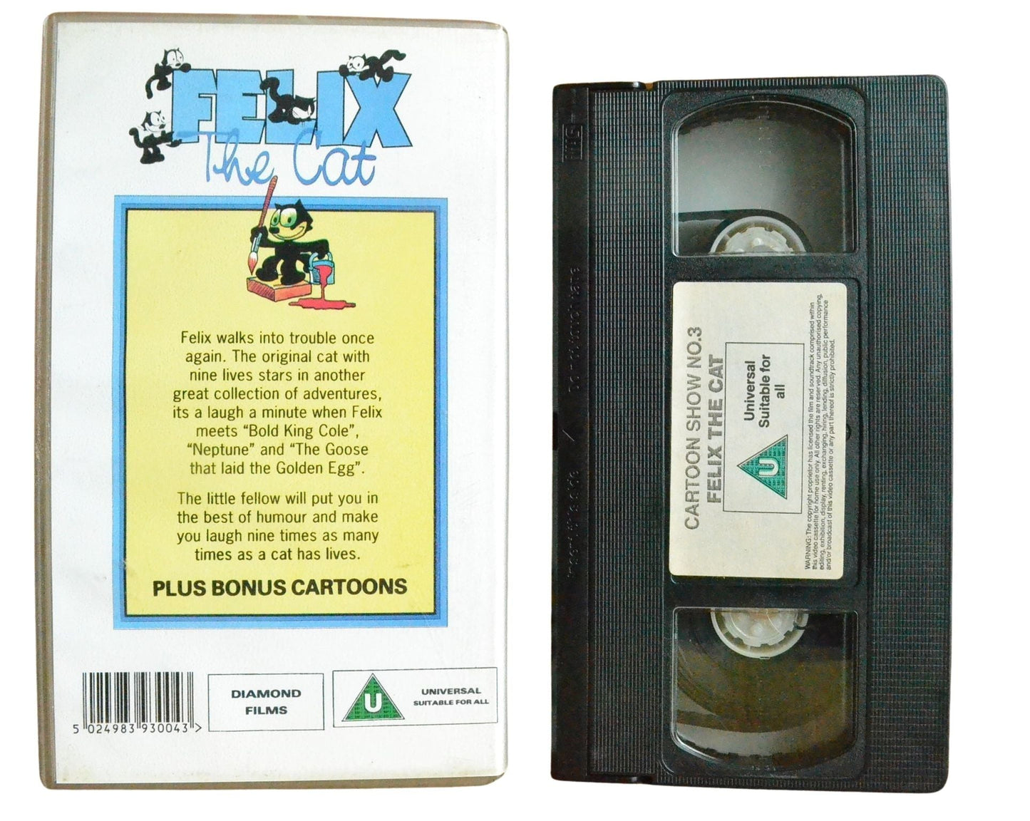 Cartoon Show No.3: Felix the Cat - Children’s - Pal VHS-