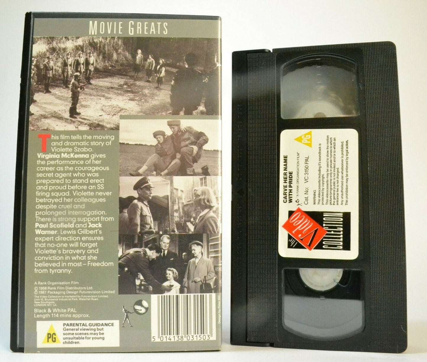 Carve Her Name With Pride (1958): Biographical Drama - Virginia McKenna - VHS-