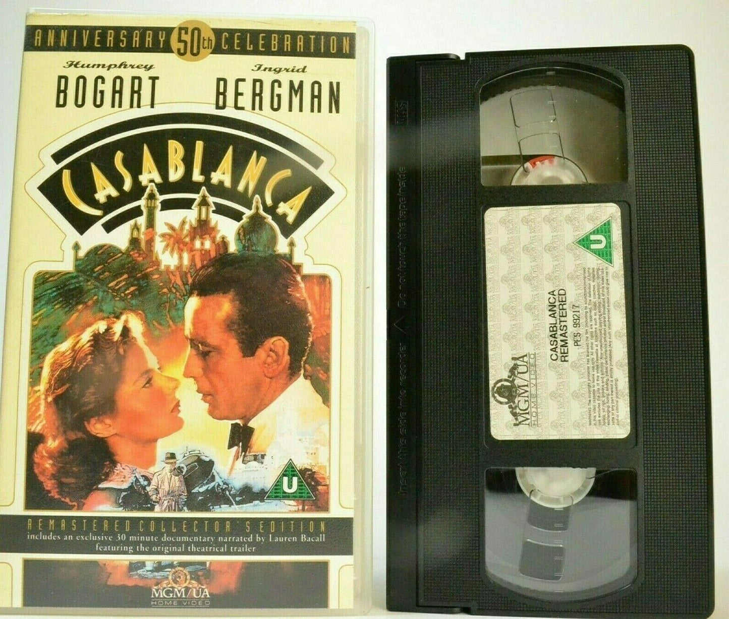 Casablanca (1943); [50th Anniversary Edition] Remastered - Humprey Bogart - VHS-