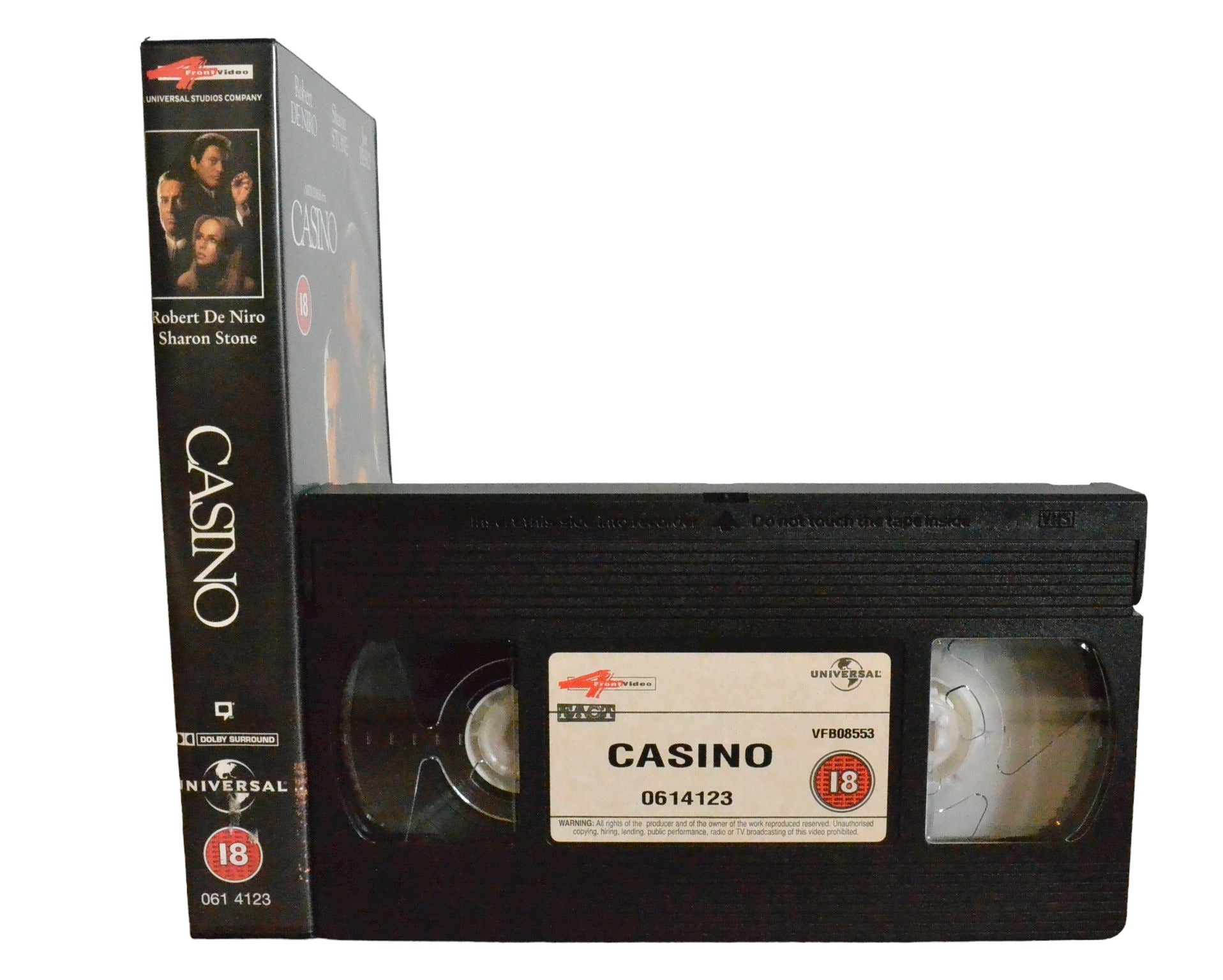 Casino - Robert De Niro - 4 Front Video - Action - Pal - VHS-