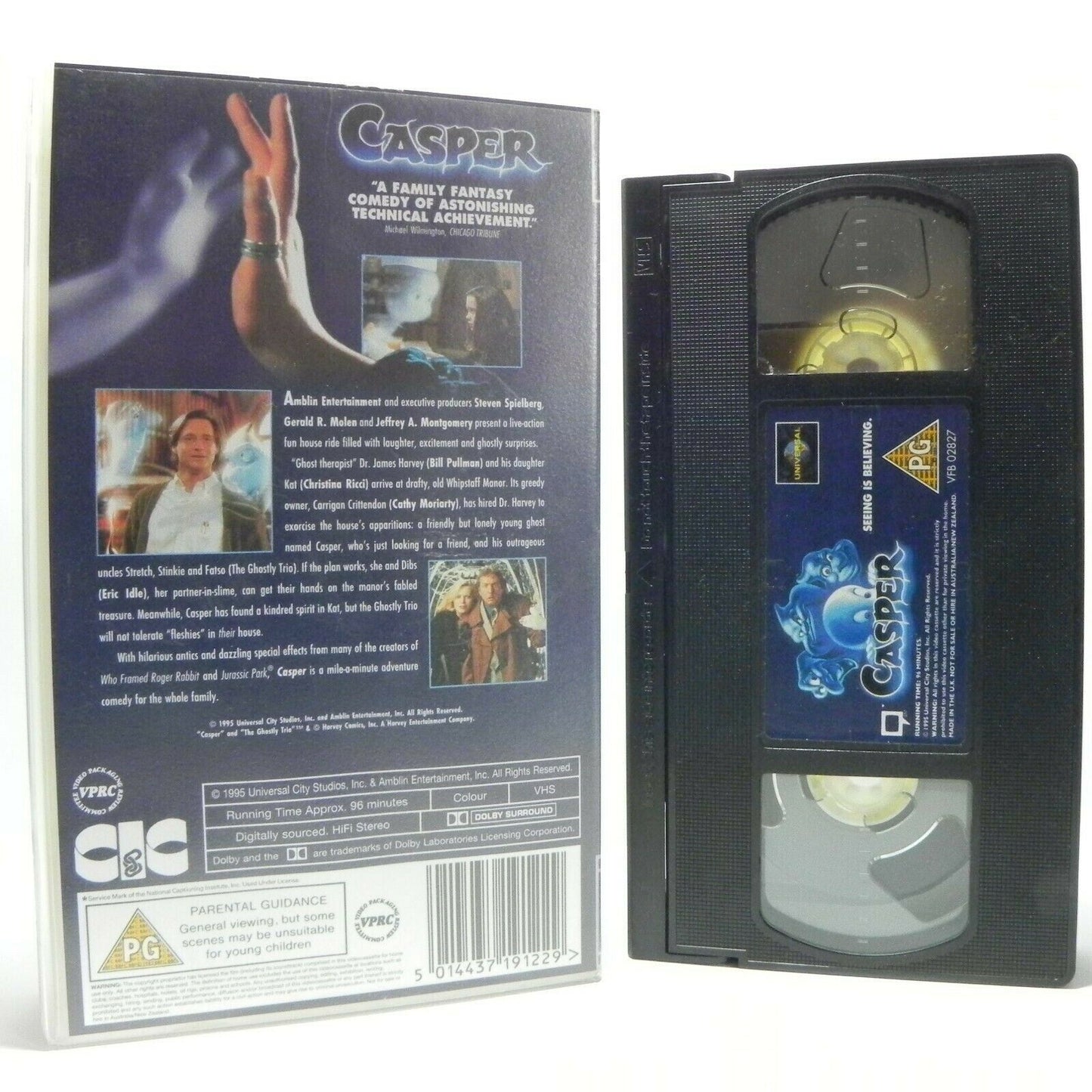 Casper The Friendly Ghost (1995): Christina Ricci / Bill Pullman - Fantasy Comedy - Pal VHS-