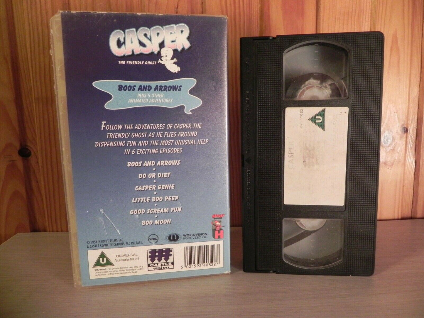 Casper The Friendly Ghost: Boos And Arrows - Action Animated - Kids - Pal VHS-