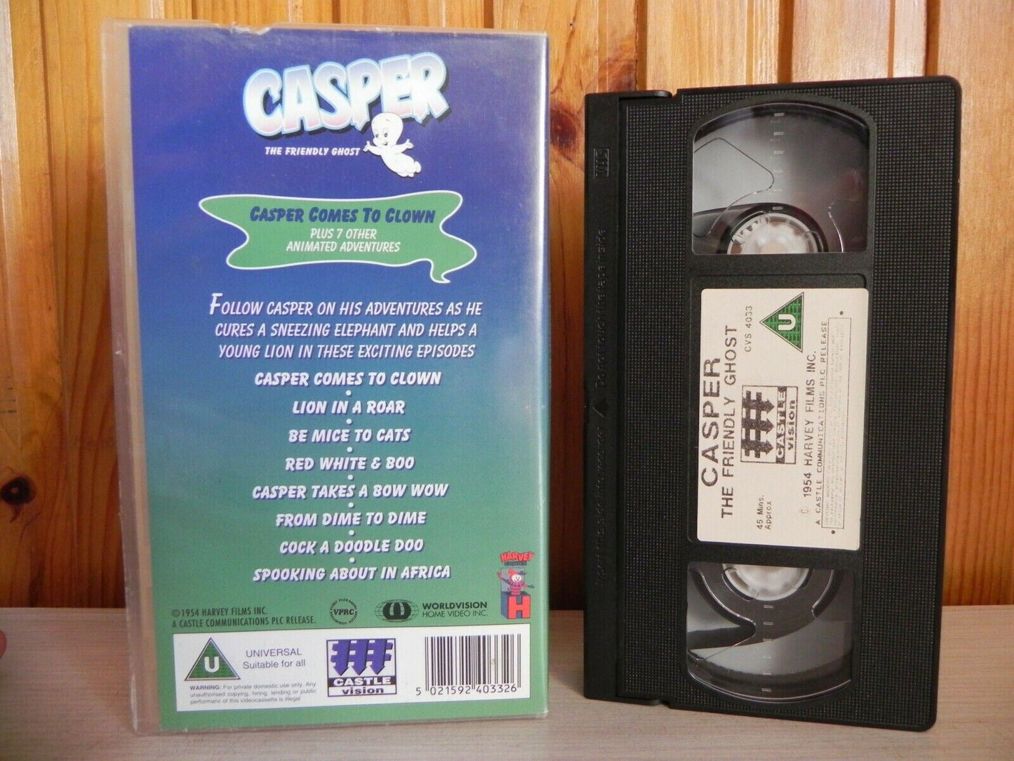 Casper: The Friendly Ghost - Casper Comes To Clown - Cartoon - Kids - Pal VHS-