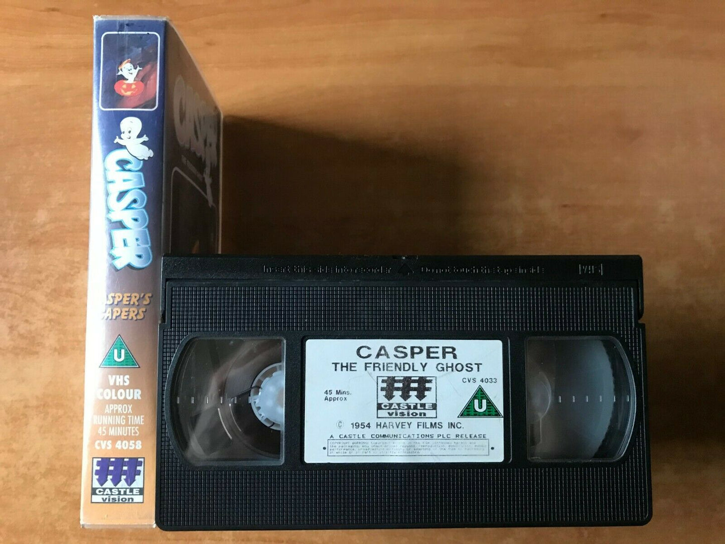 Casper The Friendly Ghost: Casper's Capers - Animated Adventures - Kids - VHS-