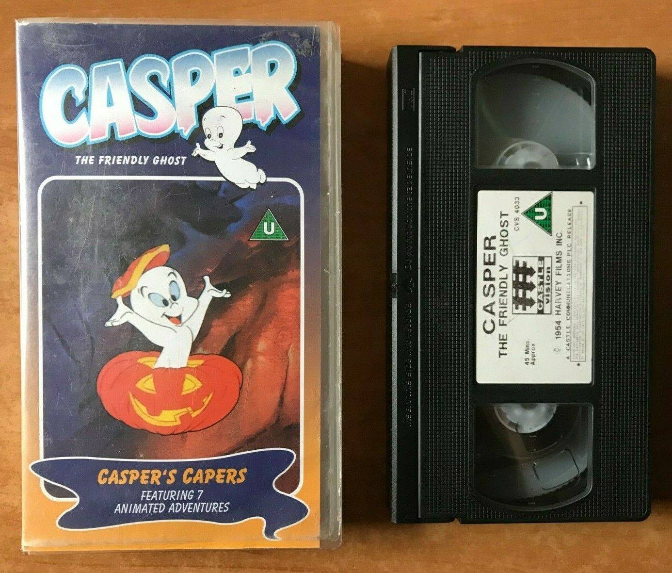 Casper The Friendly Ghost: Casper's Capers - Animated Adventures - Kids - VHS-