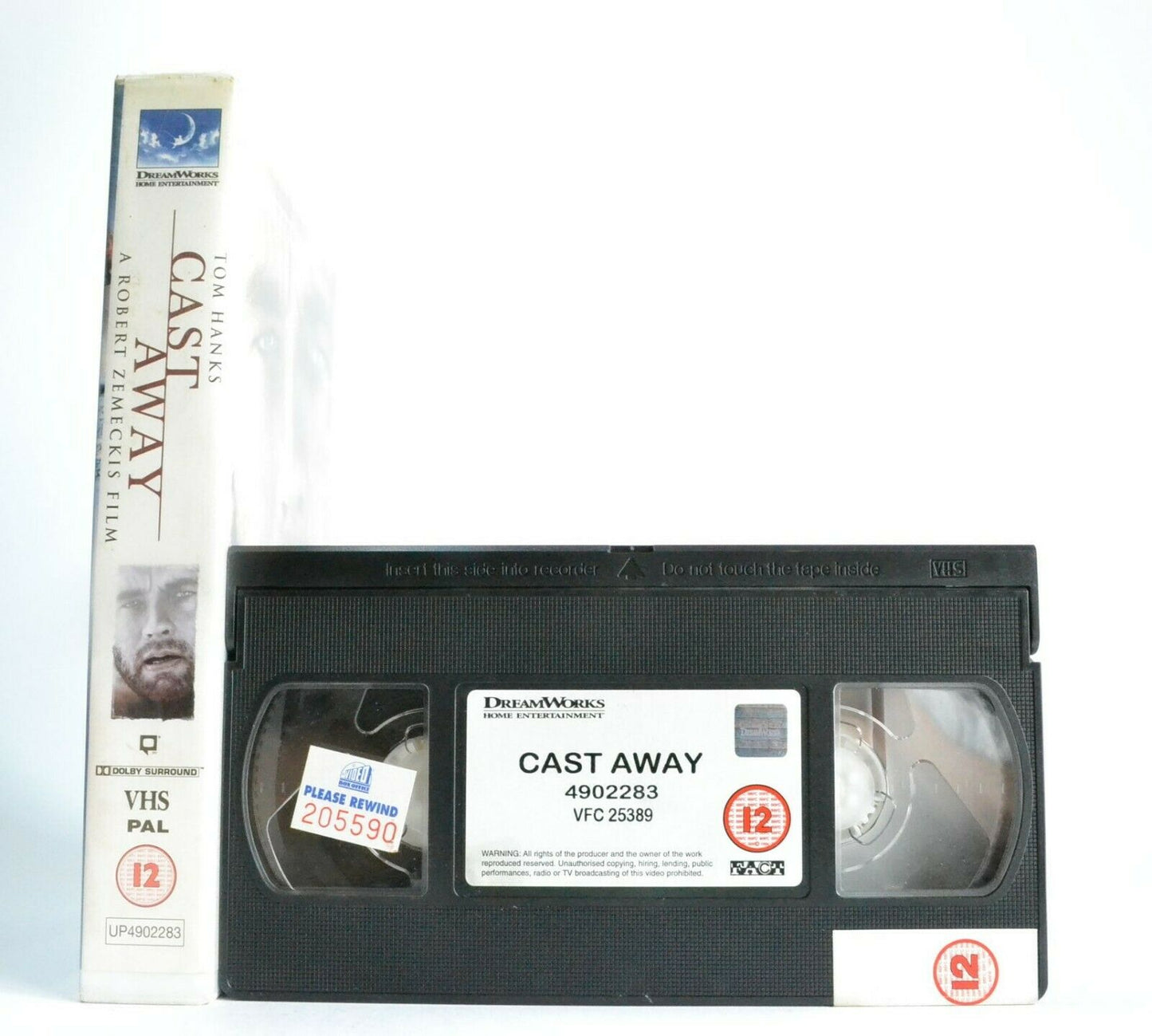 Cast Away (2000): A Robert Zemeckis Film - Survival Drama - Tom Hanks - Pal VHS-