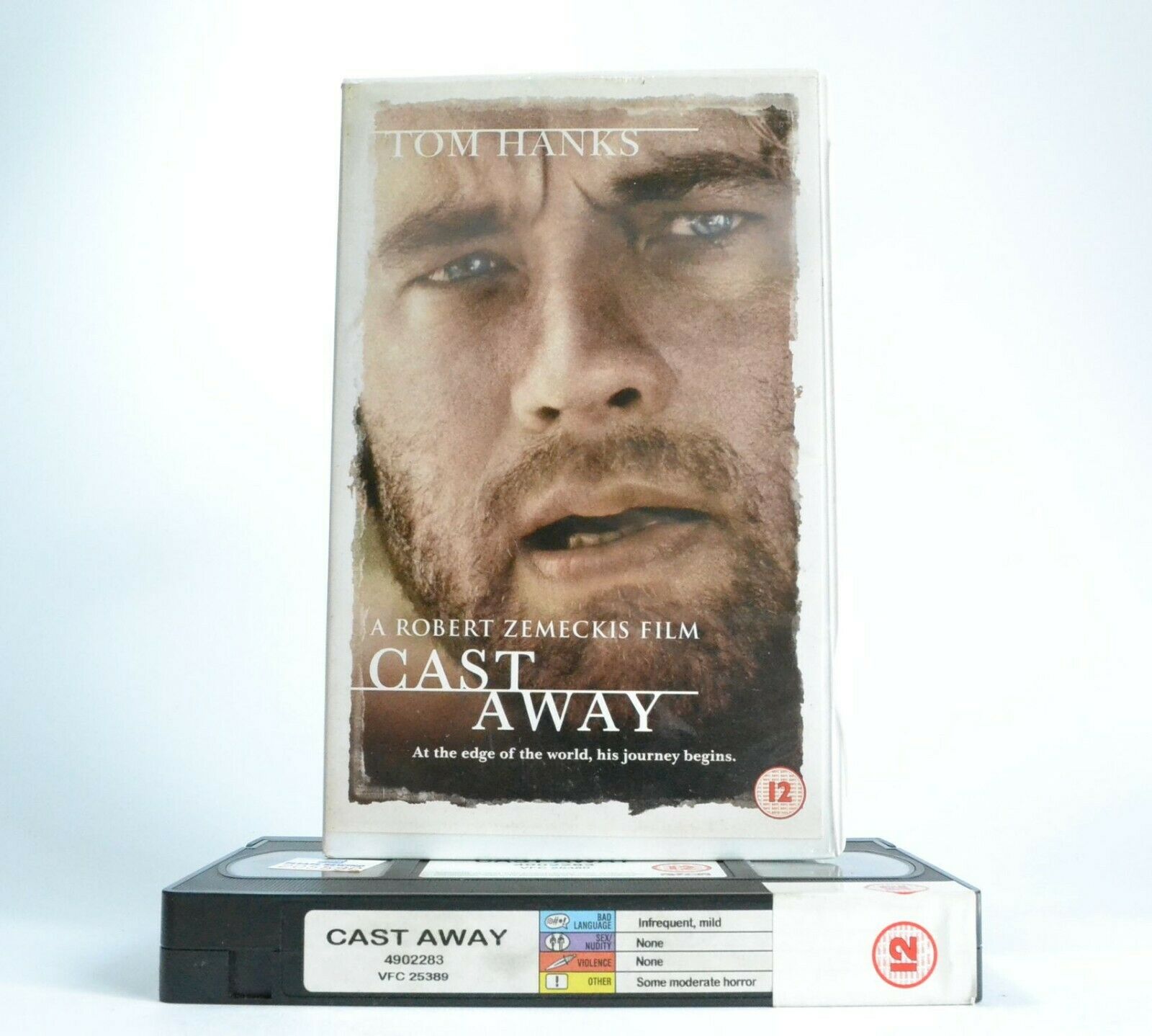 Cast Away (2000): A Robert Zemeckis Film - Survival Drama - Tom Hanks - Pal VHS-