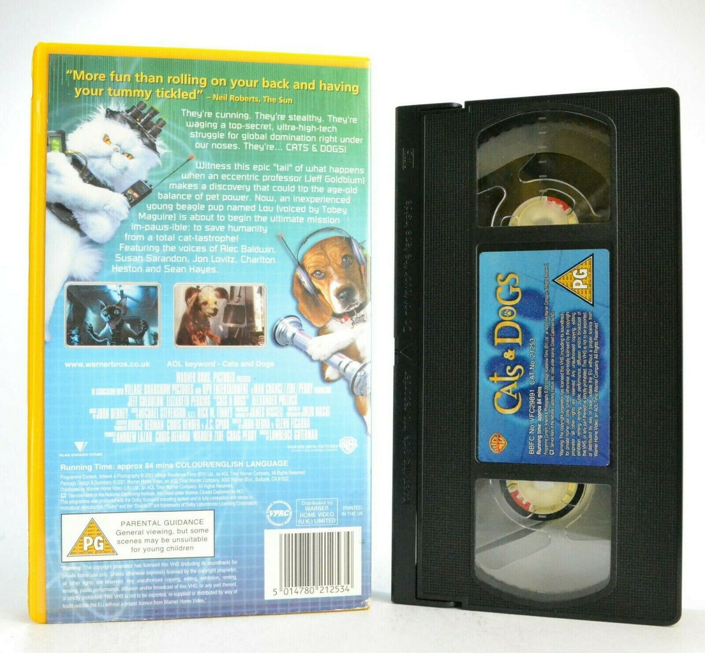 Cats And Dogs: Special (Kitten) Edition - Children's Spy/Action Comedy - Pal VHS-