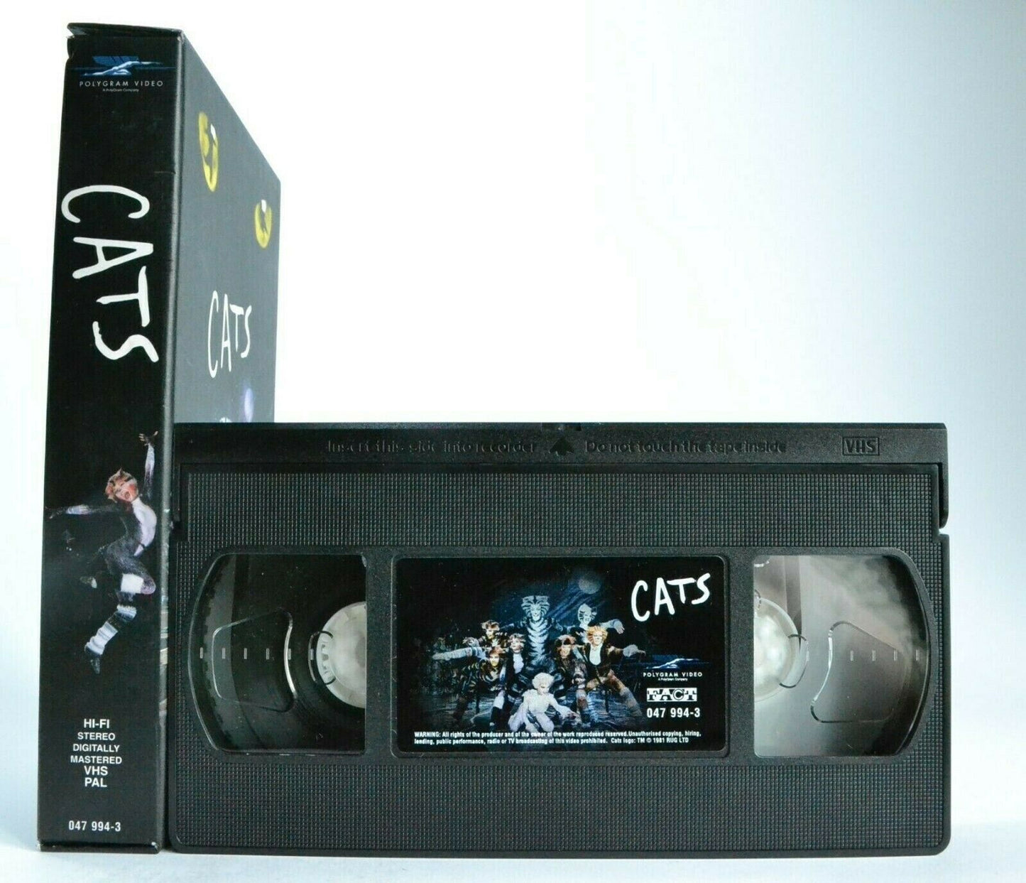 Cats: Based On T.S.Eliot Book - Sung-Through Musical - A.Lloyd Webber - Pal VHS-