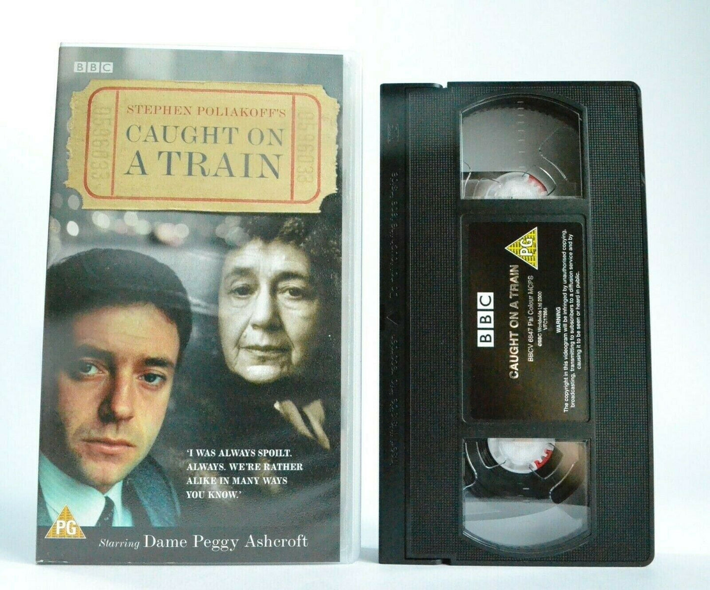 Caught On Train: By Stephen Poliakoff - Drama - Dame Peggy Ashcroft - Pal VHS-