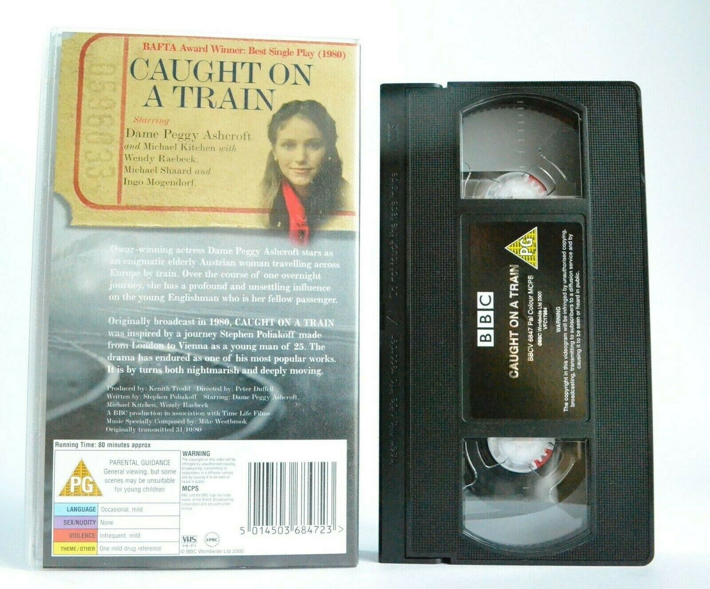 Caught On Train: By Stephen Poliakoff - Drama - Dame Peggy Ashcroft - Pal VHS-